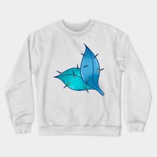 blue thorny leaves Crewneck Sweatshirt